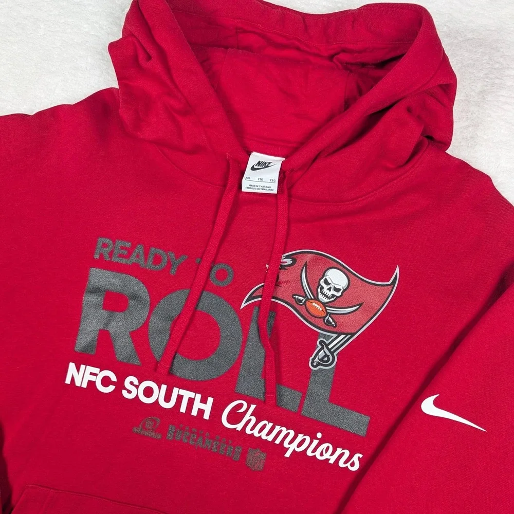 Tampa Bay‎ Buccaneers Hoodie Mens 2XL Red NFL Football Nike NFC South Champs